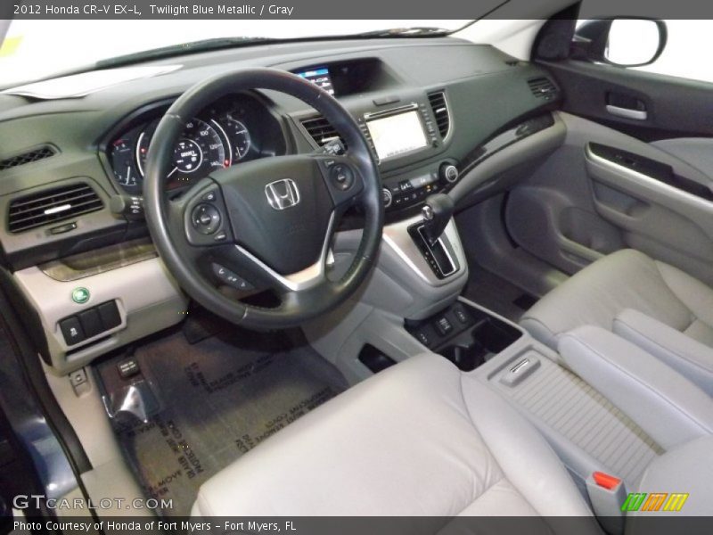 Twilight Blue Metallic / Gray 2012 Honda CR-V EX-L