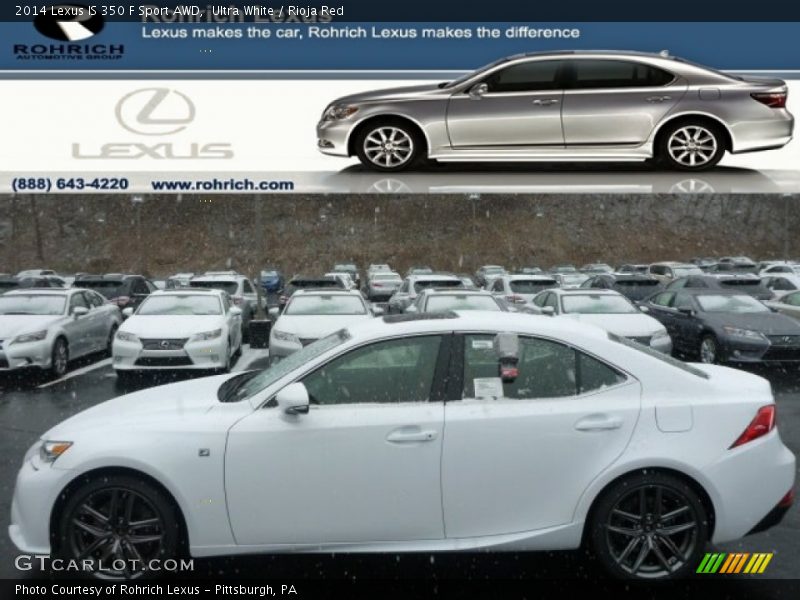 Ultra White / Rioja Red 2014 Lexus IS 350 F Sport AWD