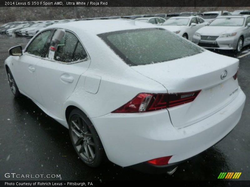 Ultra White / Rioja Red 2014 Lexus IS 350 F Sport AWD