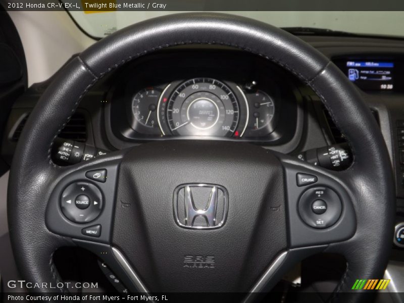 Twilight Blue Metallic / Gray 2012 Honda CR-V EX-L