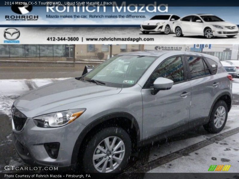 Liquid Silver Metallic / Black 2014 Mazda CX-5 Touring AWD