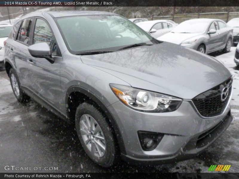 Liquid Silver Metallic / Black 2014 Mazda CX-5 Touring AWD