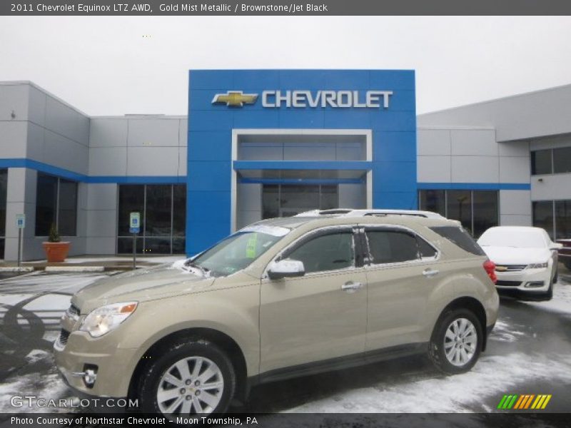 Gold Mist Metallic / Brownstone/Jet Black 2011 Chevrolet Equinox LTZ AWD