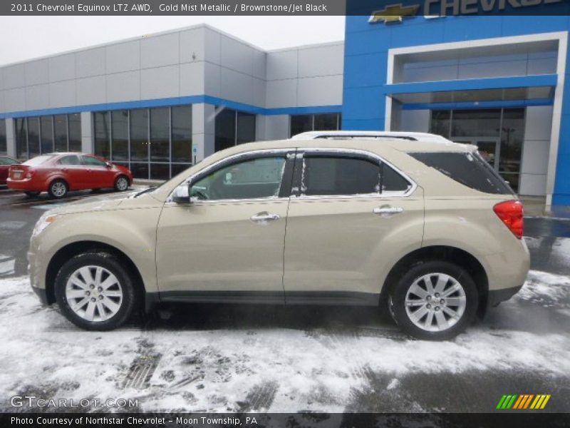 Gold Mist Metallic / Brownstone/Jet Black 2011 Chevrolet Equinox LTZ AWD