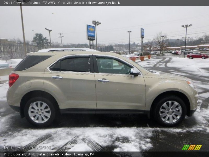 Gold Mist Metallic / Brownstone/Jet Black 2011 Chevrolet Equinox LTZ AWD