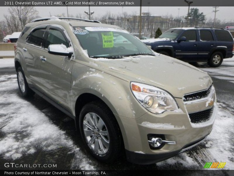 Gold Mist Metallic / Brownstone/Jet Black 2011 Chevrolet Equinox LTZ AWD