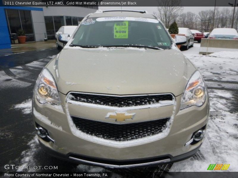 Gold Mist Metallic / Brownstone/Jet Black 2011 Chevrolet Equinox LTZ AWD