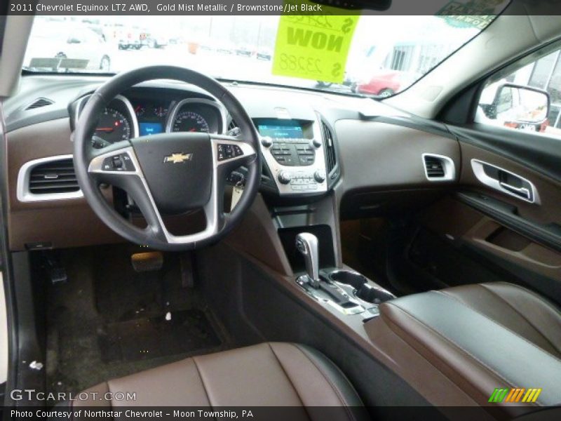 Gold Mist Metallic / Brownstone/Jet Black 2011 Chevrolet Equinox LTZ AWD