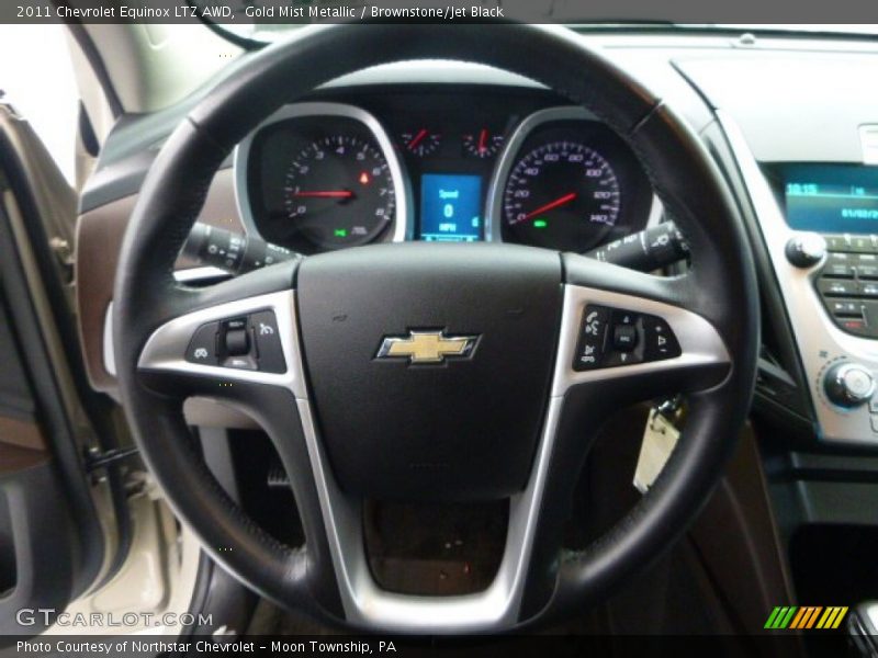 Gold Mist Metallic / Brownstone/Jet Black 2011 Chevrolet Equinox LTZ AWD