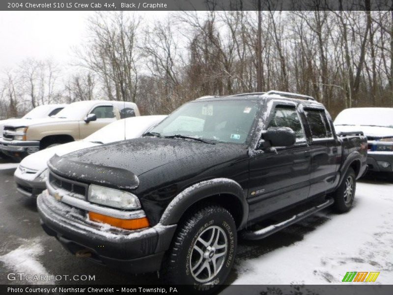 Black / Graphite 2004 Chevrolet S10 LS Crew Cab 4x4