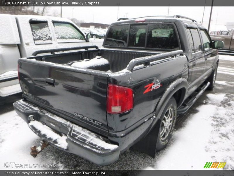 Black / Graphite 2004 Chevrolet S10 LS Crew Cab 4x4