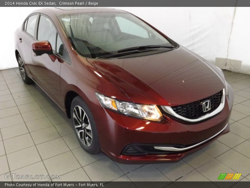 Front 3/4 View of 2014 Civic EX Sedan