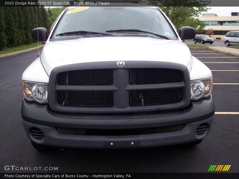 Bright White / Taupe 2003 Dodge Ram 1500 ST Quad Cab