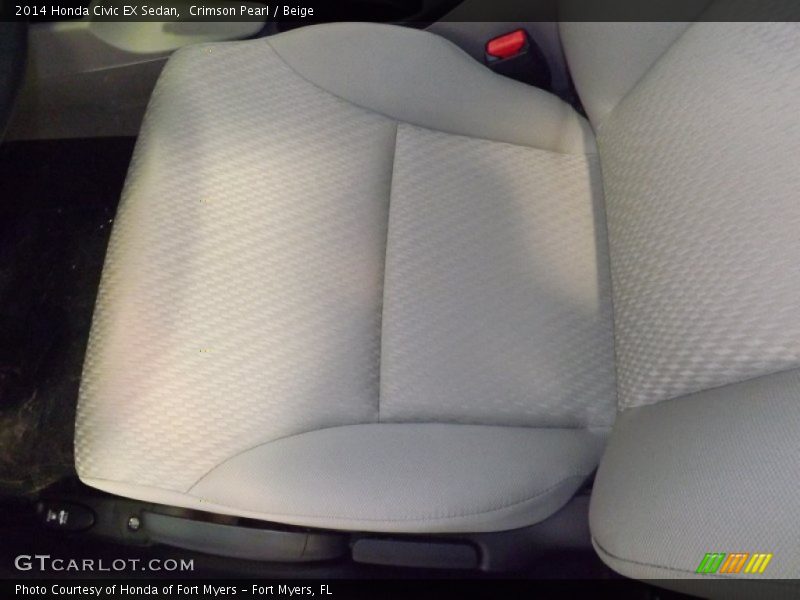 Crimson Pearl / Beige 2014 Honda Civic EX Sedan