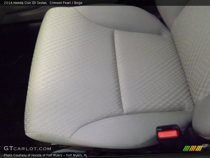 Crimson Pearl / Beige 2014 Honda Civic EX Sedan