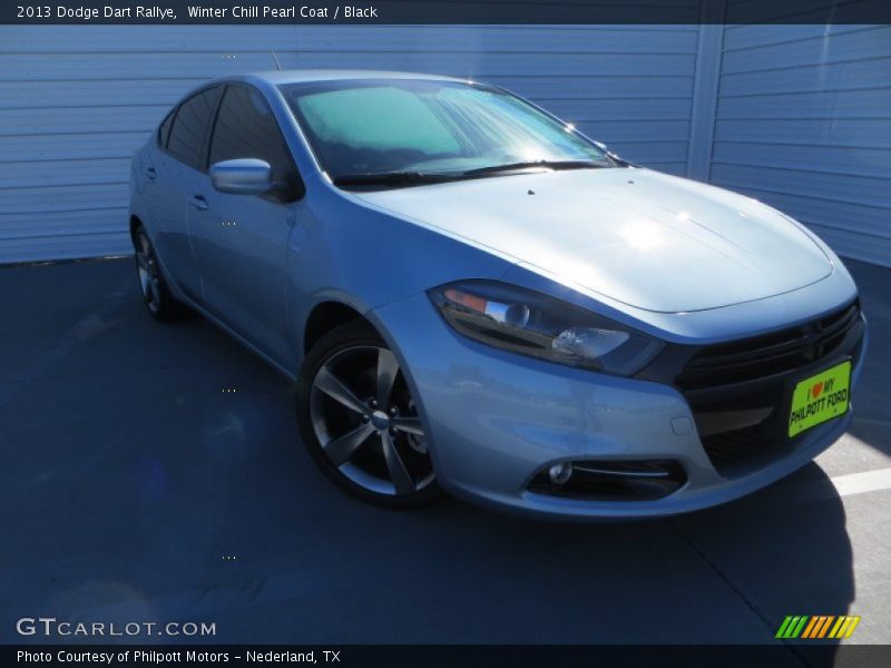 Winter Chill Pearl Coat / Black 2013 Dodge Dart Rallye