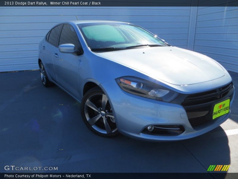 Winter Chill Pearl Coat / Black 2013 Dodge Dart Rallye