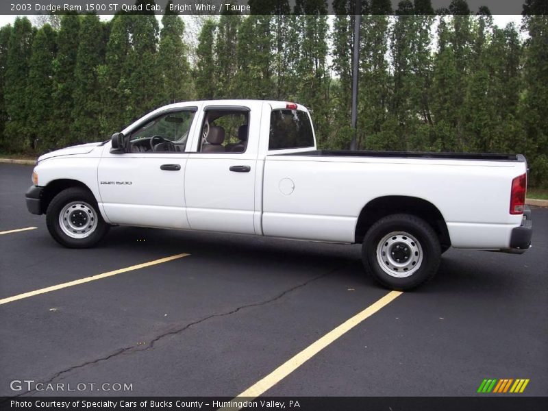 Bright White / Taupe 2003 Dodge Ram 1500 ST Quad Cab