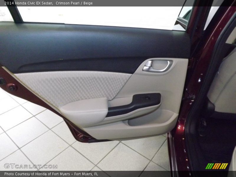 Crimson Pearl / Beige 2014 Honda Civic EX Sedan
