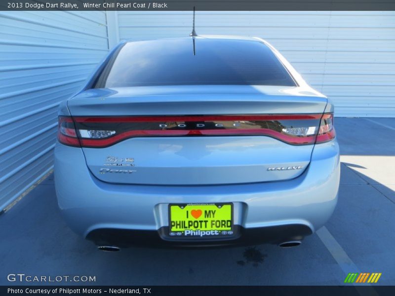 Winter Chill Pearl Coat / Black 2013 Dodge Dart Rallye