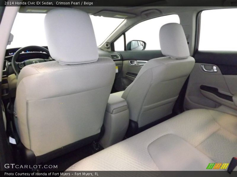 Crimson Pearl / Beige 2014 Honda Civic EX Sedan