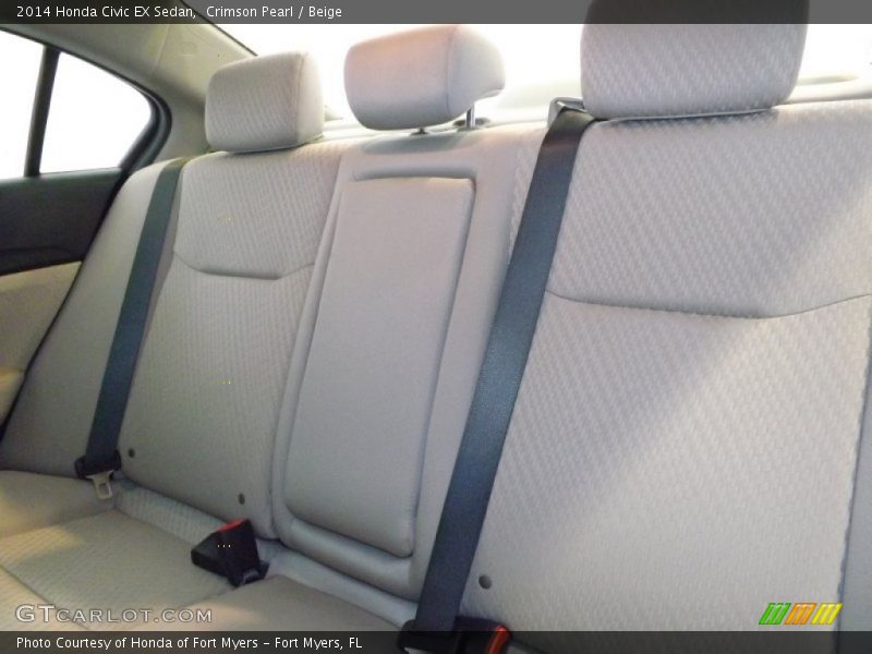 Crimson Pearl / Beige 2014 Honda Civic EX Sedan