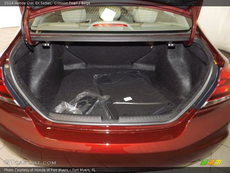 Crimson Pearl / Beige 2014 Honda Civic EX Sedan