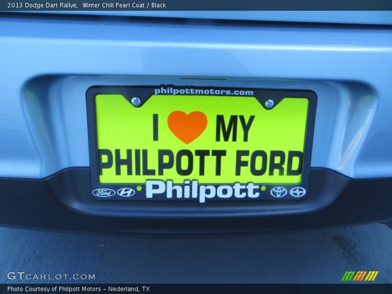 Winter Chill Pearl Coat / Black 2013 Dodge Dart Rallye