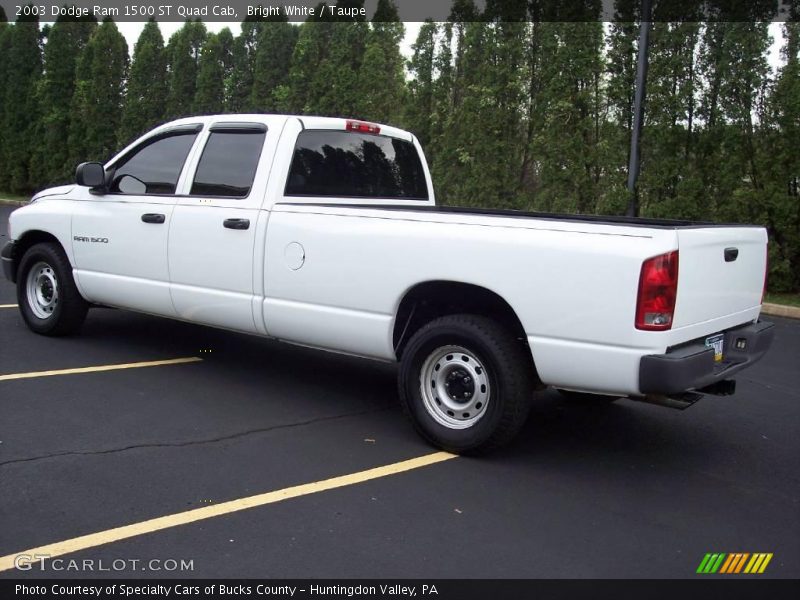 Bright White / Taupe 2003 Dodge Ram 1500 ST Quad Cab