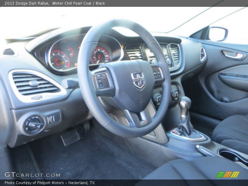 Winter Chill Pearl Coat / Black 2013 Dodge Dart Rallye