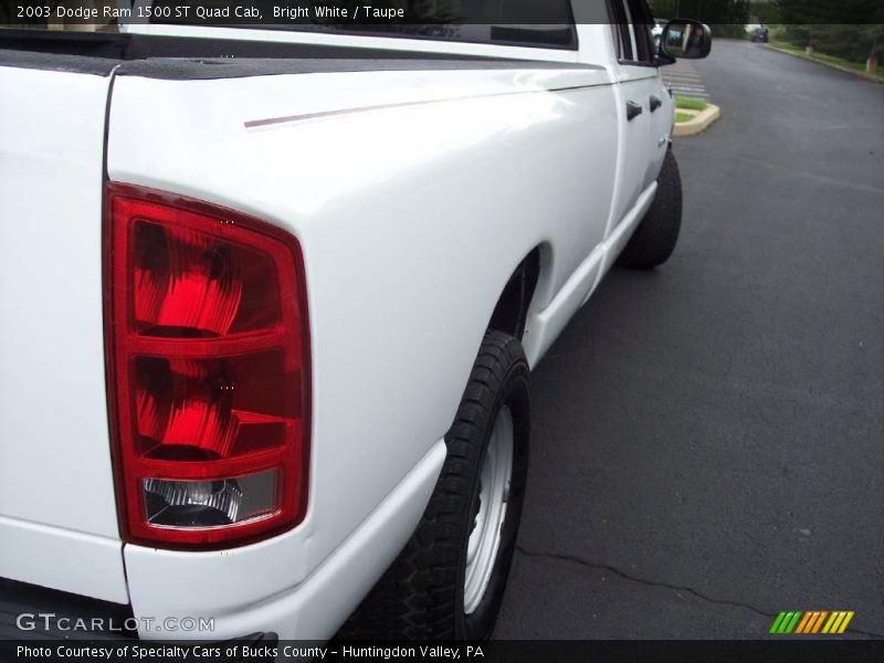 Bright White / Taupe 2003 Dodge Ram 1500 ST Quad Cab