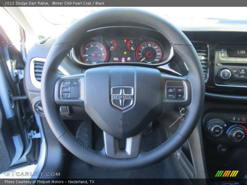 Winter Chill Pearl Coat / Black 2013 Dodge Dart Rallye