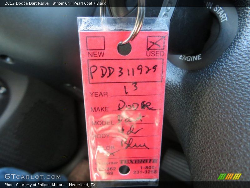 Winter Chill Pearl Coat / Black 2013 Dodge Dart Rallye