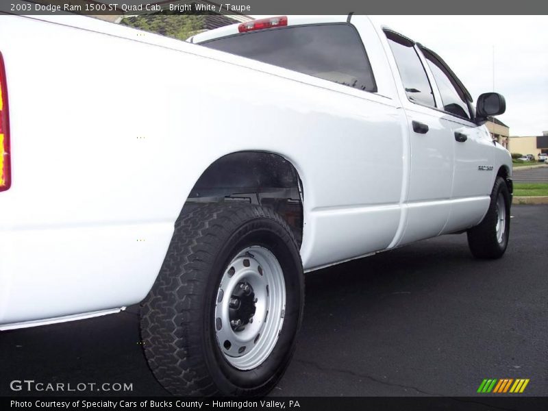 Bright White / Taupe 2003 Dodge Ram 1500 ST Quad Cab