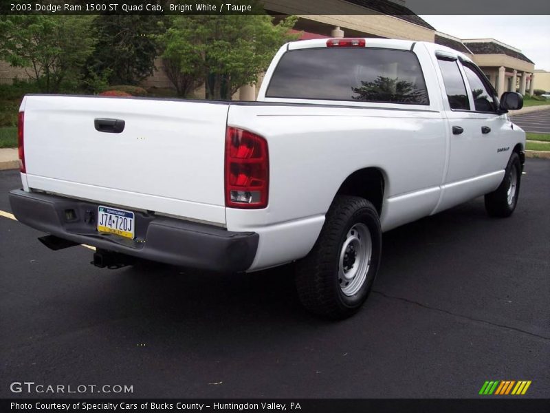 Bright White / Taupe 2003 Dodge Ram 1500 ST Quad Cab