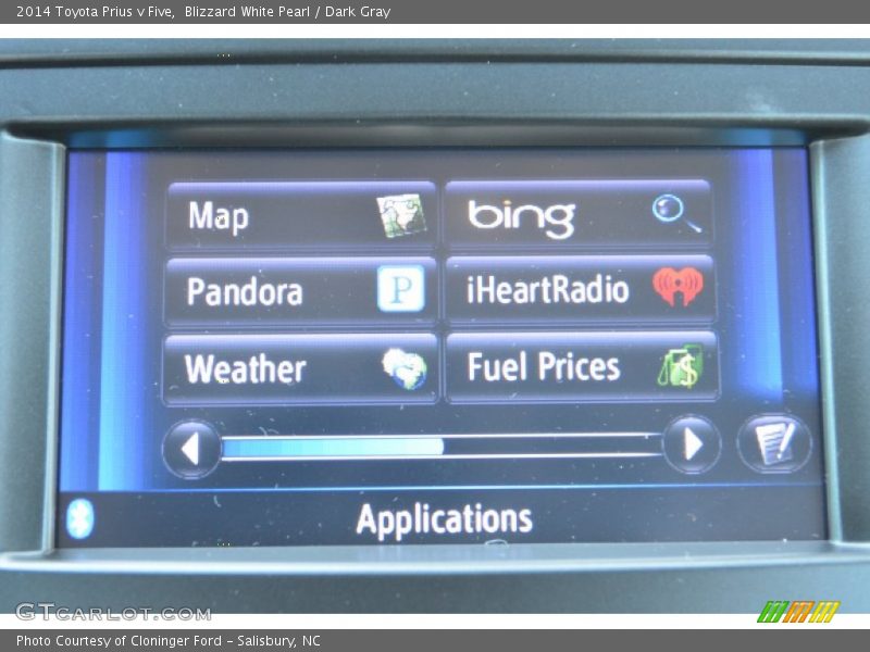 Blizzard White Pearl / Dark Gray 2014 Toyota Prius v Five