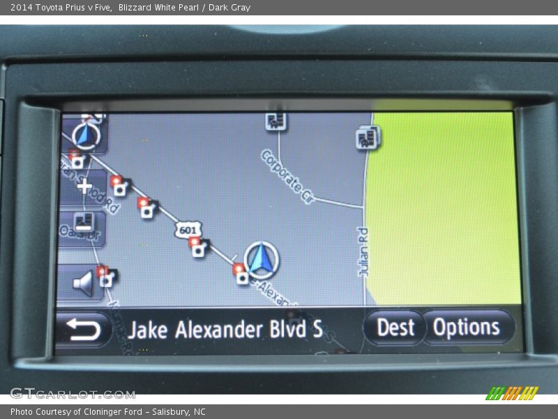 Blizzard White Pearl / Dark Gray 2014 Toyota Prius v Five