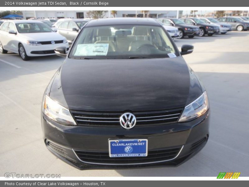 Black / Cornsilk Beige 2014 Volkswagen Jetta TDI Sedan