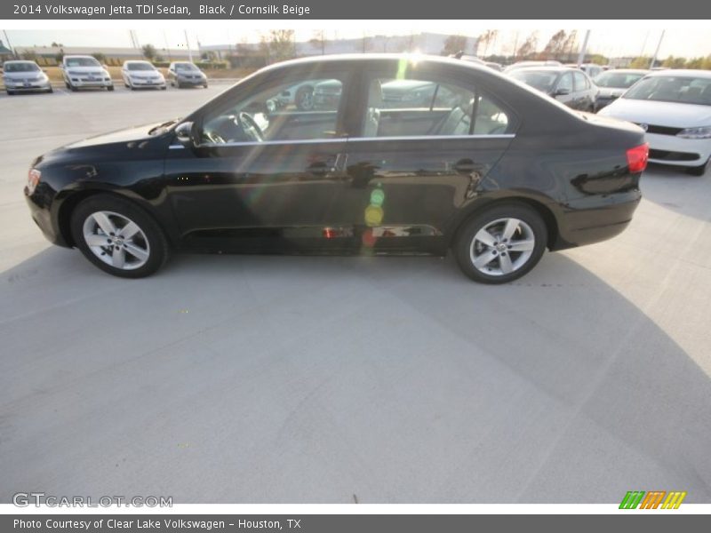 Black / Cornsilk Beige 2014 Volkswagen Jetta TDI Sedan