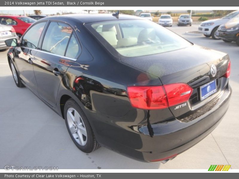 Black / Cornsilk Beige 2014 Volkswagen Jetta TDI Sedan