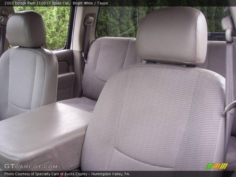 Bright White / Taupe 2003 Dodge Ram 1500 ST Quad Cab