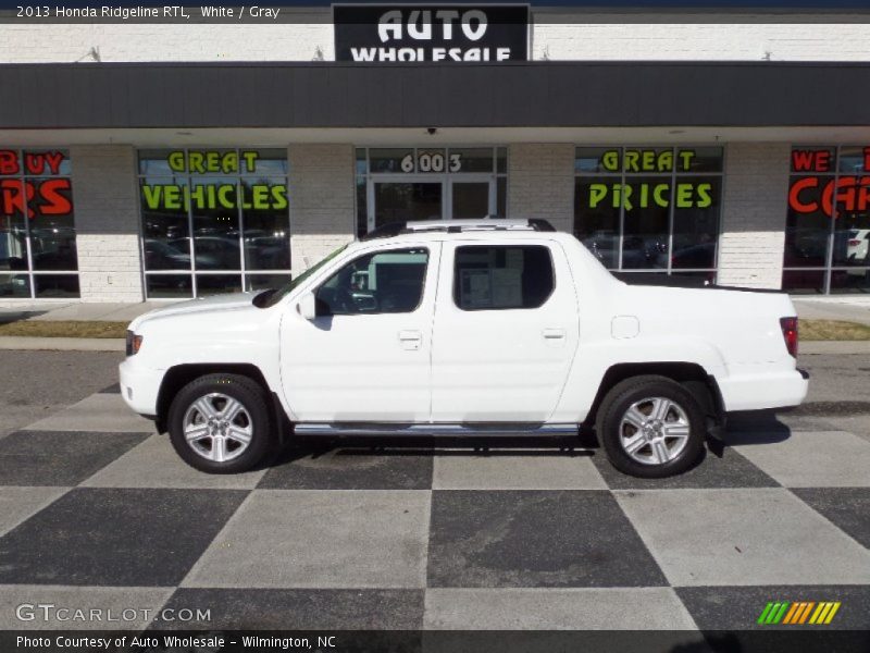 White / Gray 2013 Honda Ridgeline RTL