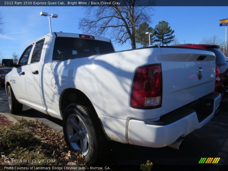 Bright White / Black/Diesel Gray 2013 Ram 1500 Express Quad Cab