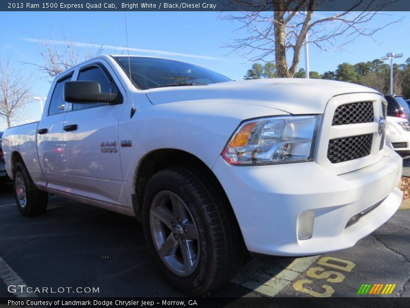 Bright White / Black/Diesel Gray 2013 Ram 1500 Express Quad Cab