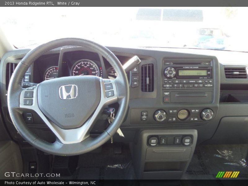 White / Gray 2013 Honda Ridgeline RTL