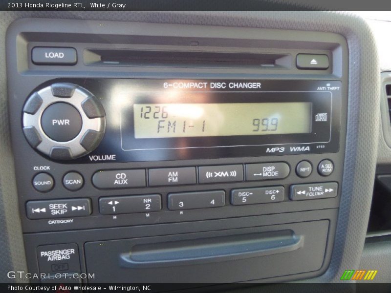 White / Gray 2013 Honda Ridgeline RTL
