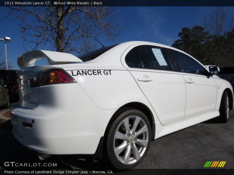 Wicked White Metallic / Black 2013 Mitsubishi Lancer GT