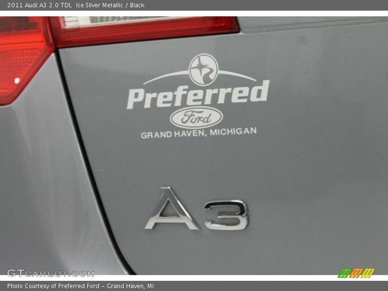 Ice Silver Metallic / Black 2011 Audi A3 2.0 TDI
