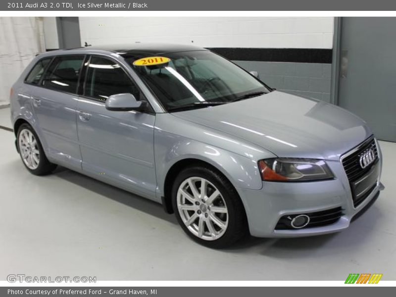 Ice Silver Metallic / Black 2011 Audi A3 2.0 TDI