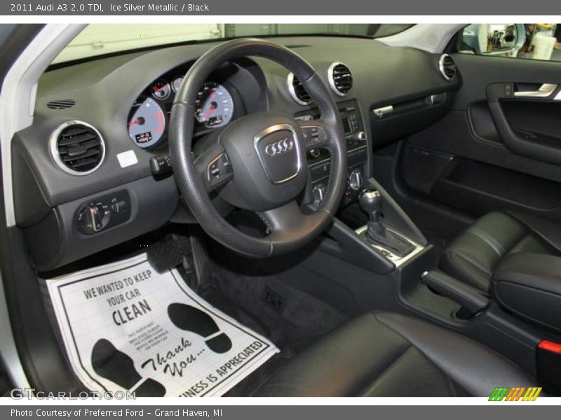 Ice Silver Metallic / Black 2011 Audi A3 2.0 TDI